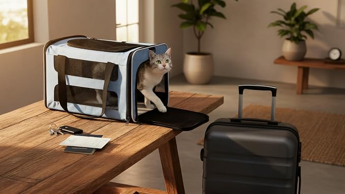 Cat Carrier Soft-Sided Travel Bag - Image 8