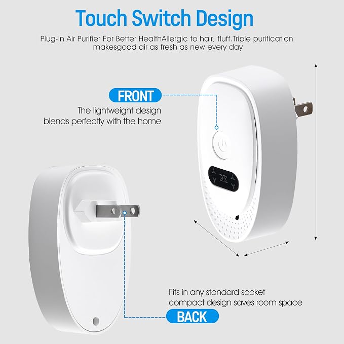 Air Ionizers for Home, Living Room Compact Freshener for Pet, and Kitchen Odor - Image 7