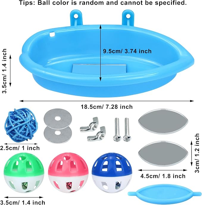 Bird Bath for Cage, Bird Bath Toy - Image 2