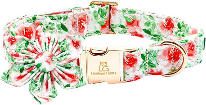 Lionheart glory Dog Collar Flowers Collar Floral Dog Collar by LionheartGlory