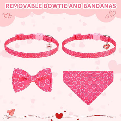 SCENEREAL Valentine's Day Cat Bandana Collars - Image 5