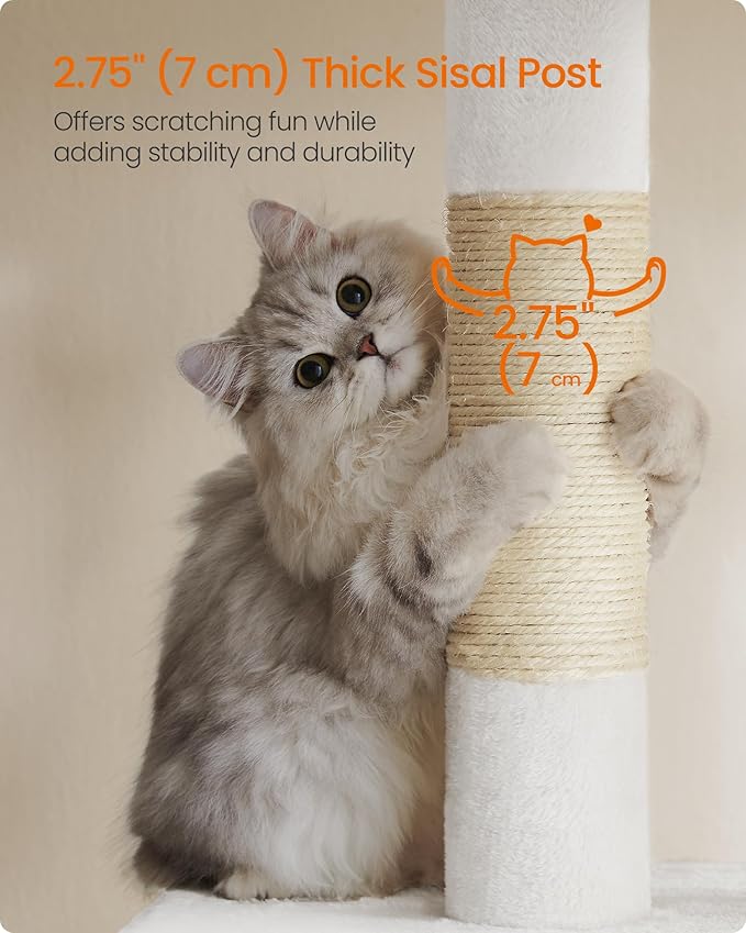 Feandrea Cat Tree, 33.1-Inch Cat Tower, Plush Condo - Image 5