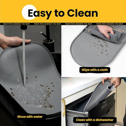 Dog Food Mat, Raised Edges Pet Food Mats - Image 6