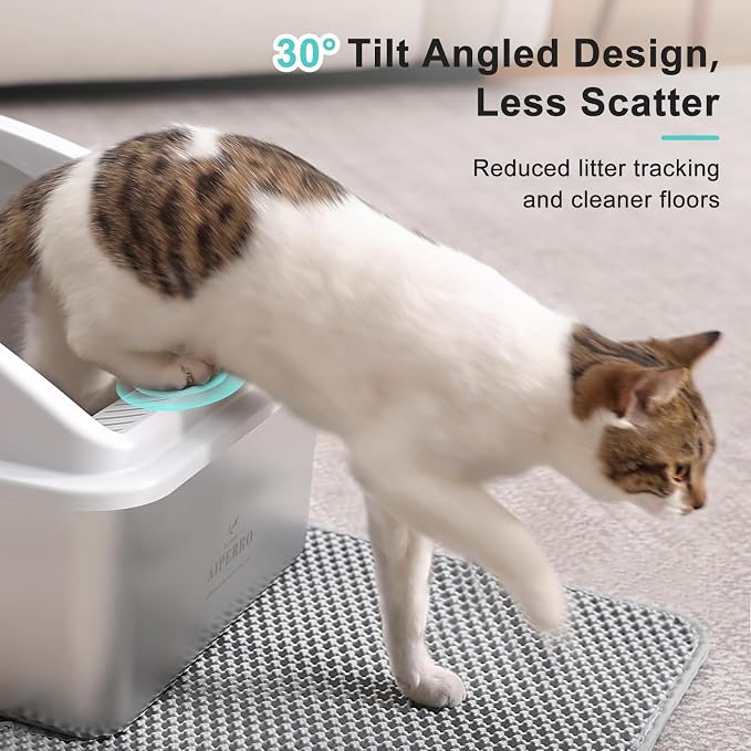 Stainless Steel Litter Box | XXL Deepened 8" Design Enclosed Box - Image 4
