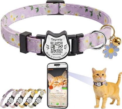 Cute Floral Breakaway Cat Collar by Taghelp