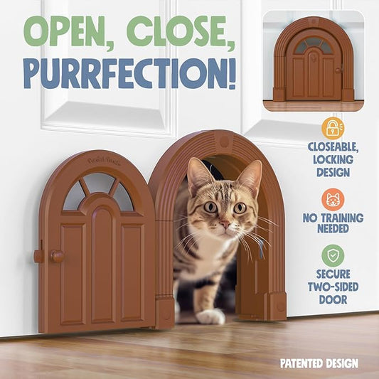 Purrfect Portal Meow Manor® XL Interior Cat Door – No-Flap Pet Door - Image 2