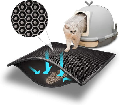 Pieviev Cat Litter Mat Double Layer Waterproof Urine Proof Trapping Mat 1 Pack) by Pieviev