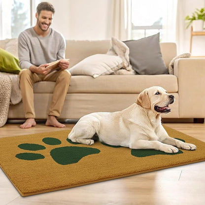 Buganda Dog Door Mat for Muddy Paws, Absorbent Dirt Trapper Washable Indoor - Image 8