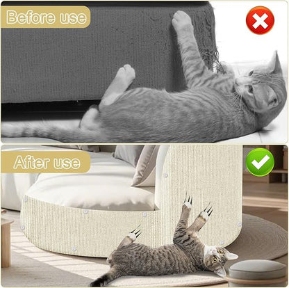 Cat Scratching Mat, 118.5"x15.9" Trimmable Self-Adhesive Cat Scratch Carpet - Image 4