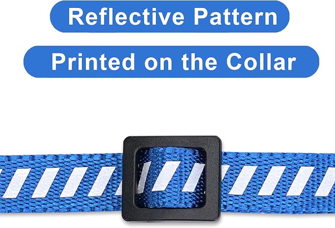 Pawtitas Personalized Blue Reflective Cat Collar – Adjustable Custom Collar - Image 6