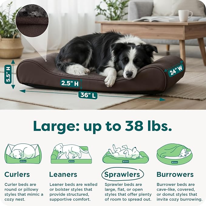 Furhaven Orthopedic Dog Bed for Large/Medium Dogs w/ Removable Washable Cover - Image 3
