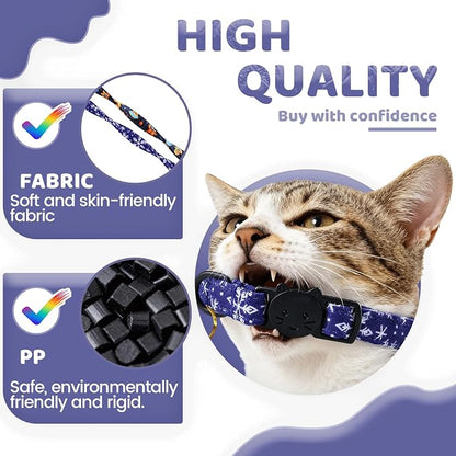 Elegant little tail 2 Pack Cat Collar- Christmas Cat Collars Breakaway - Image 2