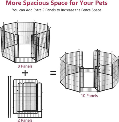 Dog Playpen 40 inch 2 Panels Indoor Dog Pen - Image 3