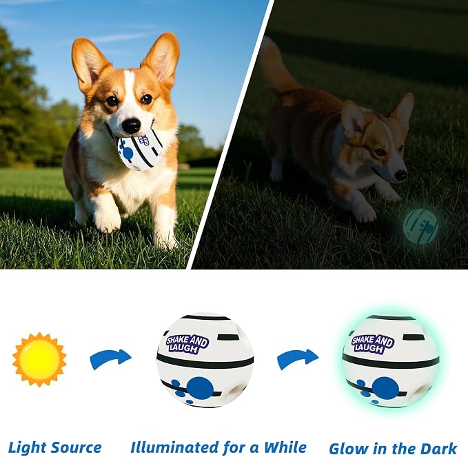Glow in The Dark Dog Toys Ball, Interactive Dog Ball, Shaking - Image 6