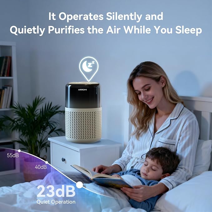 AIRROMI HEPA Air Purifier for Bedroom&Home, Pet Air Purifier for Home Pets - Image 7