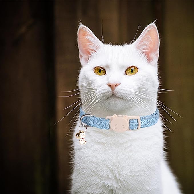 Elegant little tail 2 Pack Cat Collar- Pink&Blue Linnet Cat Collars Breakaway - Image 6