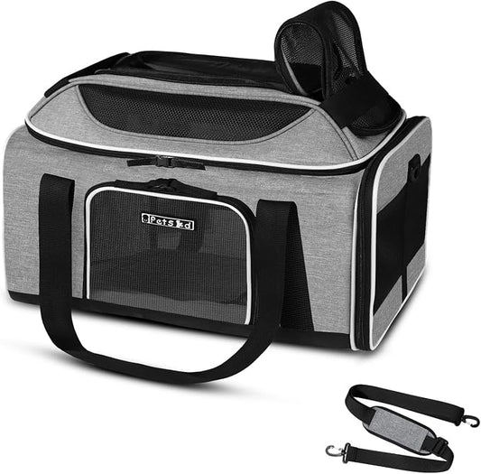 Petskd Top-Expandable Pet Carrier 17x12x8.5 Inches JetBlue Allegiant Spirit by Petskd