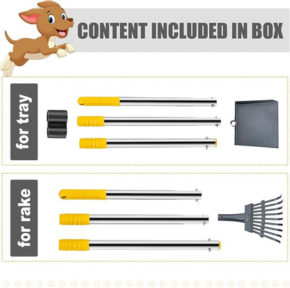 Niubya Pooper Scooper for Dogs, Metal Poop Scooper Tray and Rake Set - Image 4