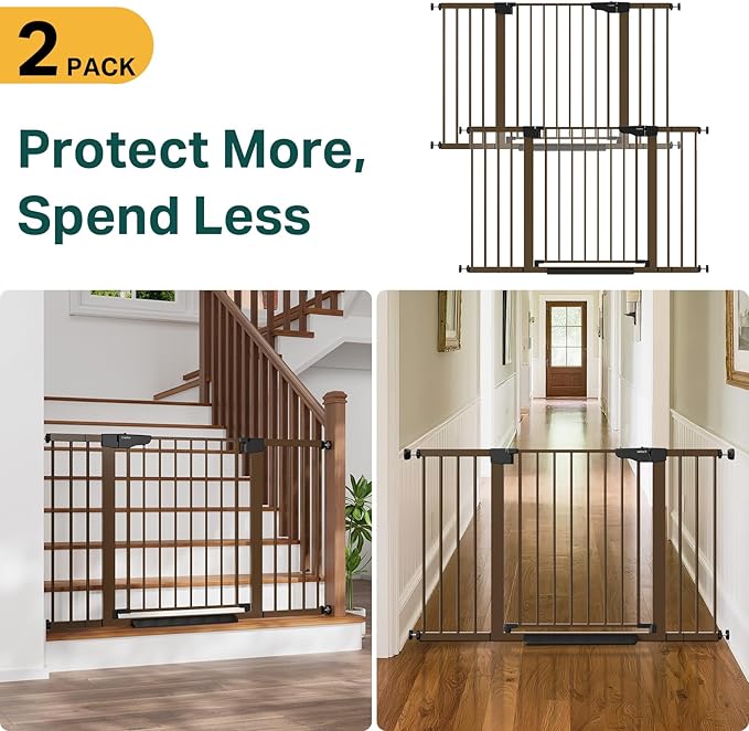 Cumbor 2 Pack 29.7"-51.5" Extra Wide Baby Gate - Image 2