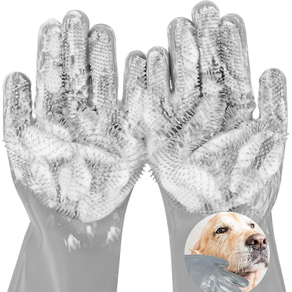 Dog Washing Gloves for Shedding & Bathing by AKEISHE