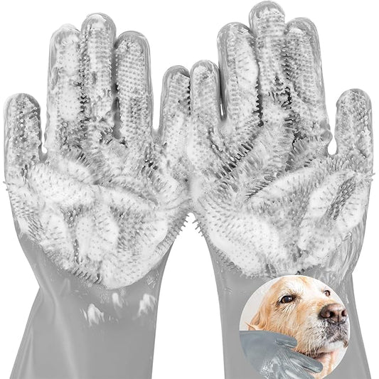 Dog Washing Gloves for Shedding & Bathing by AKEISHE