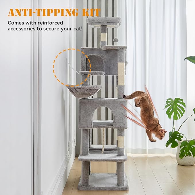 Sweetcrispy 66 Inch Cat Tree Tower, Pet Condo - Image 6