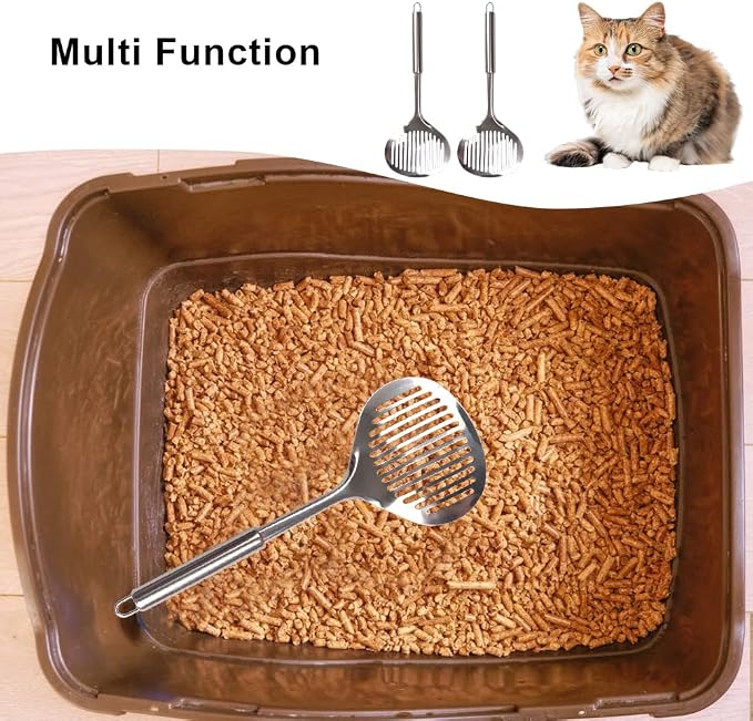 Kakalote 2pcs Cat Litter Scoop, Stainless Steel Durable Litter Scoop - Image 8