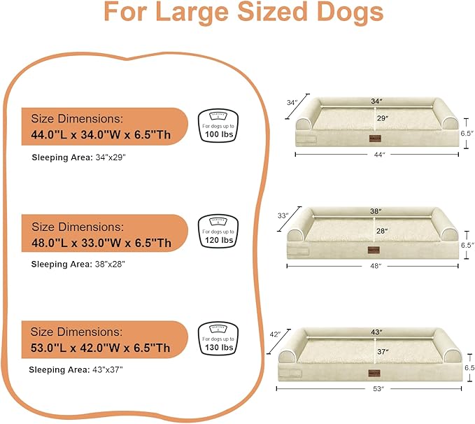 Large Dog Bed Orthopedic Washable: Extra Large Sized Beds - Image 6