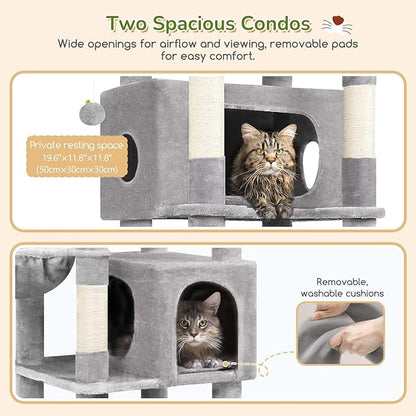 Globlazer Heavy Duty Cat Tree, 74in Sturdy Cat Tower - Image 2
