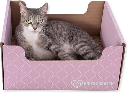 Hide & Scratch Cardboard Cat Scratcher Box & Bed by HideScratch