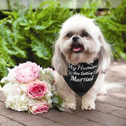 SZEE 2 Pack My Humans are Getting Married Dog Bandanas, Wedding or Engagement - Image 6