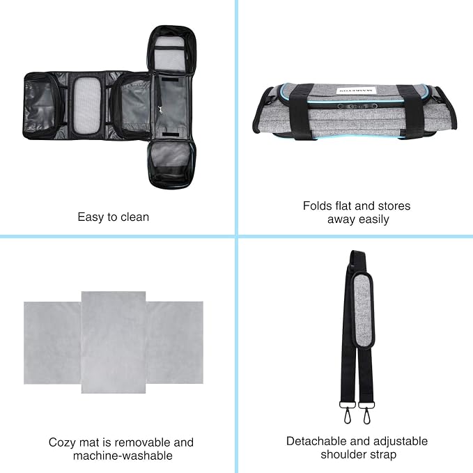 Airline Approved Pet Carrier, Large Soft Sided Pet Travel TSA Carrier 4 Sides - Image 8