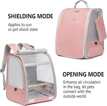 Bird Carrier Backpack, Portable Travel Bird Cage - Image 9