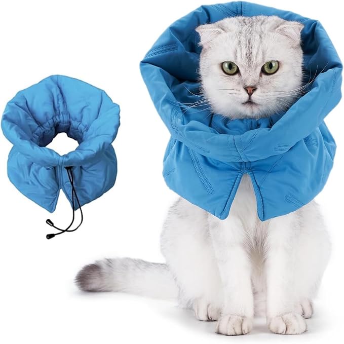 Cat Recovery Collar, Soft Adjustable Cat Cone Alternative, Lightweight by Ceenllim