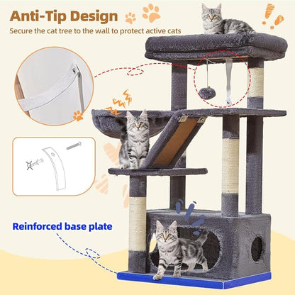 Taoqimiao Cat Tree, 38.5-Inch Cat Tower - Image 6