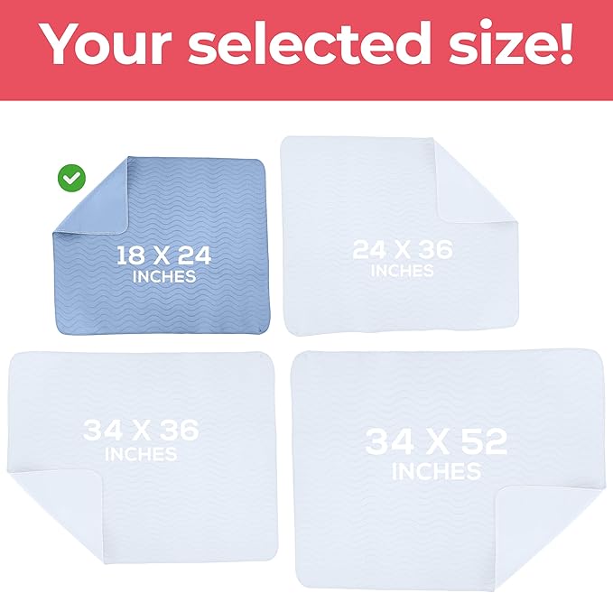 Utopia Bedding Washable Underpads 18" x 24", Waterproof Reusable Heavy - Image 4