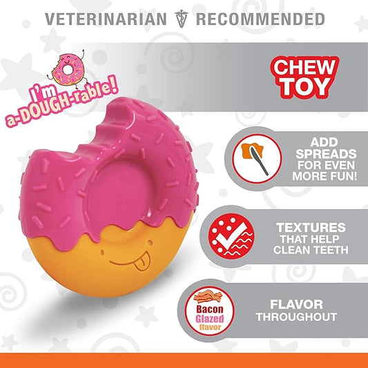 Nylabone Donut Power Chew Toy for Dogs, Dog Toys for Aggressive Chewers - Image 2