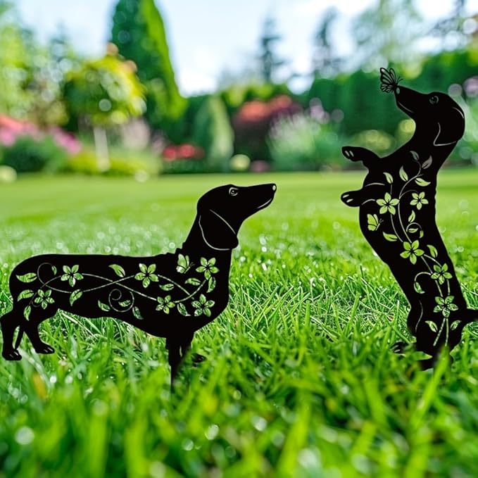 Dog Garden Decor for Outside, Dachshund Gifts for Dog Lovers, Rust Proof Metal - Image 5
