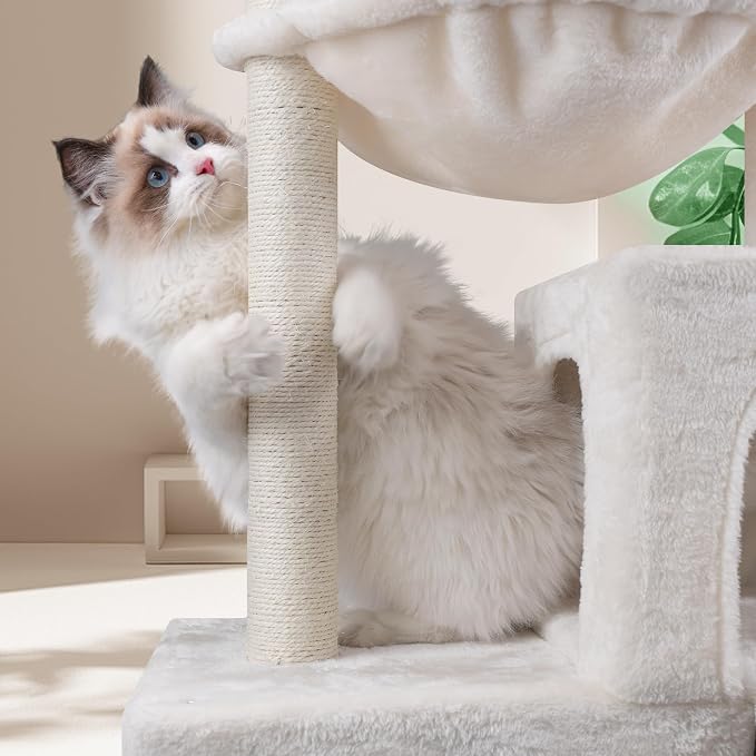 37.4" Cat Tree Tower with Twin Cat Condos - Image 4