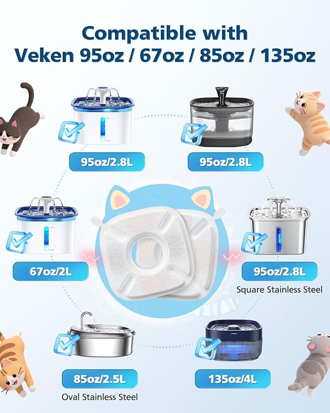 50 Pcs Cat Water Fountain Filters - Image 3