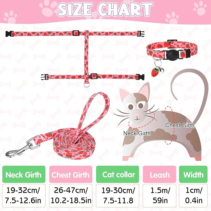 2 Pack Cat Harness and Leash, Escape Proof Adjustable Cat Harness - Image 2