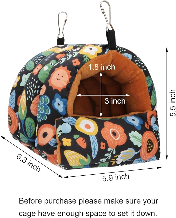 Wontee Bird Nest House Winter Warm Snuggle Hut Bird Bed Hanging Hammock - Image 4