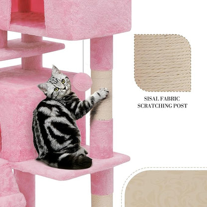Athena Collection Cat Tree, 77 Inch Cat Tower - Image 6