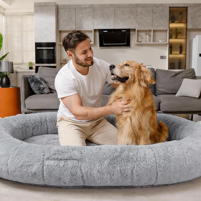 Giant Human Dog Bed for Adults and Pets, Waterproof & Machine Washable Cover - Image 7