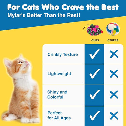 SunGrow 12 Pack Cat Crinkle Mice, 6x1.5 Inch Mice - Image 4
