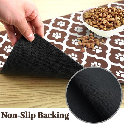 Dog Food Mat 17X30 Inch Pet Feeding Absorbent Mats - Image 5