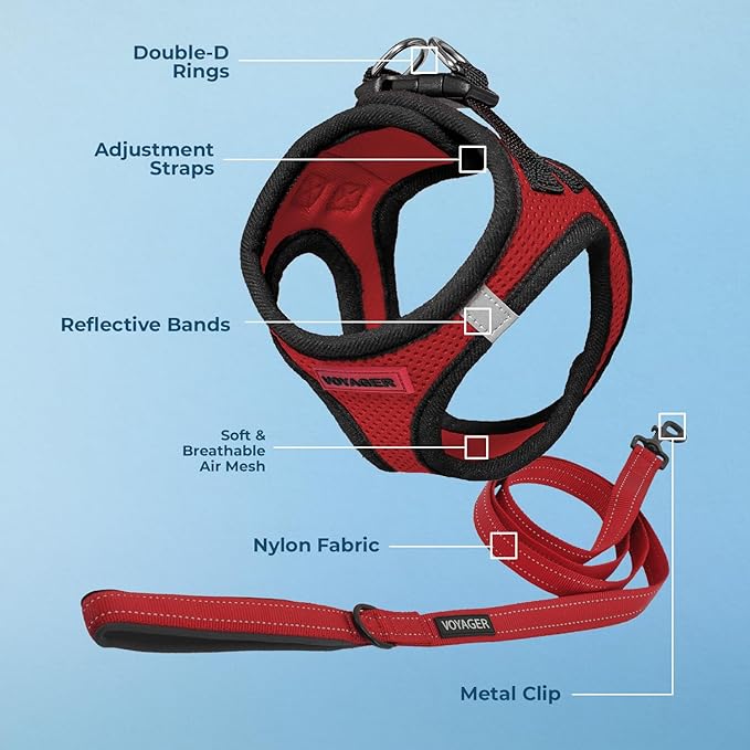Best Pet Supplies Voyager Step-in Air All Weather Mesh Harness and Reflective - Image 3