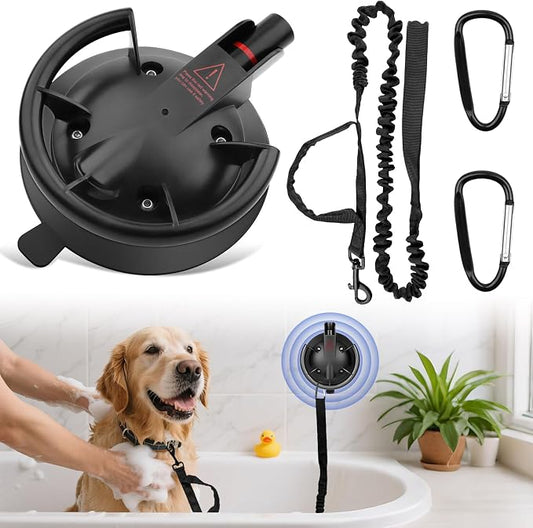 Dog Bathing Suction Cup with Tether, High Elasticity Nylon Dog Bathing Tether by Ruppence