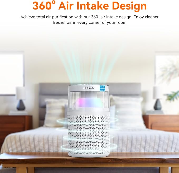 AIRROMI Air Purifiers for Bedroom Home, Activated Carbon Filter Cleaner - Image 5