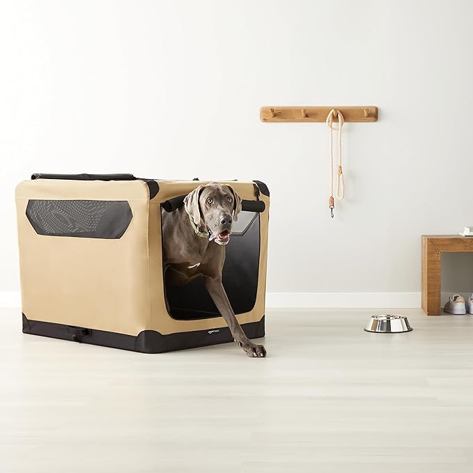 Amazon Basics Portable Folding Soft Dog Crate, Double Door, Collapsible Travel - Image 7
